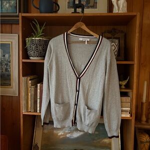 Pure DKNY Preppy Cardigan Cotton/Wool Blend Size M